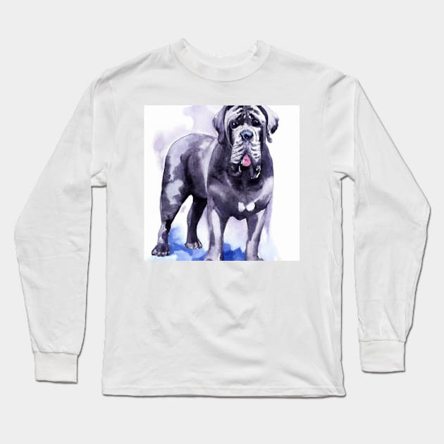 Neapolitan Mastiff Watercolor - Dog Lovers Long Sleeve T-Shirt by Edd Paint Something